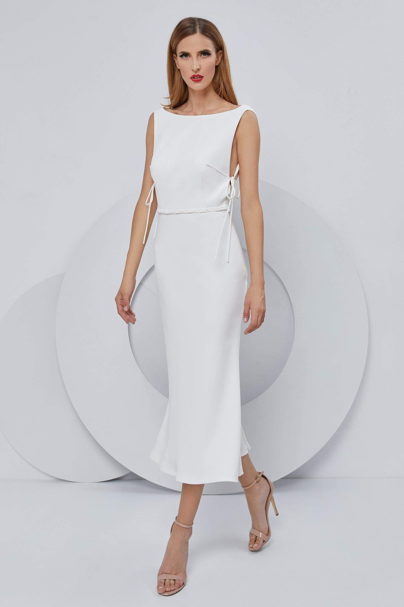 Cristallini - SKA1196 Bateau Off Shoulder Cocktail Dress Evening Dresses