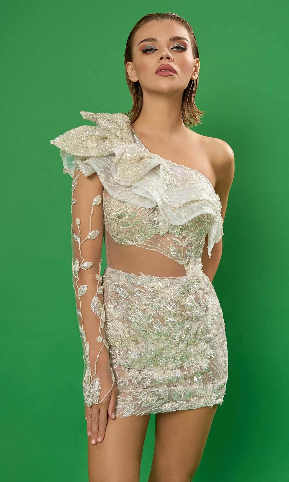 Cristallini State Of Art CA31 - Beaded Lace Dress