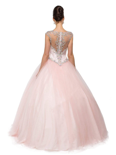 Dancing Queen - 1104 Beaded Pink Sweetheart Quinceanera Ball Gown Special Occasion Dress