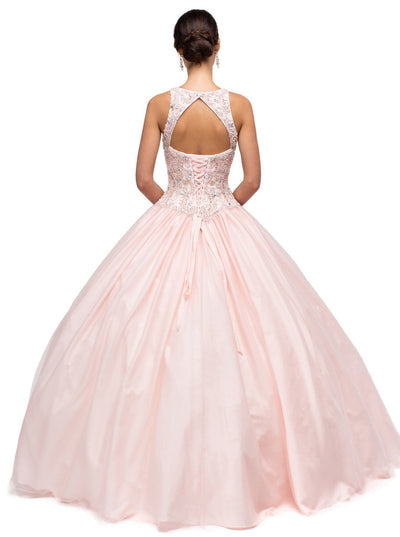 Dancing Queen - 1164 Sleeveless Jewel Embellished Quinceanera Ball Gown Special Occasion Dress
