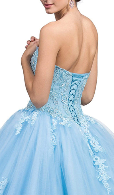 Dancing Queen - 1224 Strapless Sweetheart Lace-up Back Ballgown Special Occasion Dress