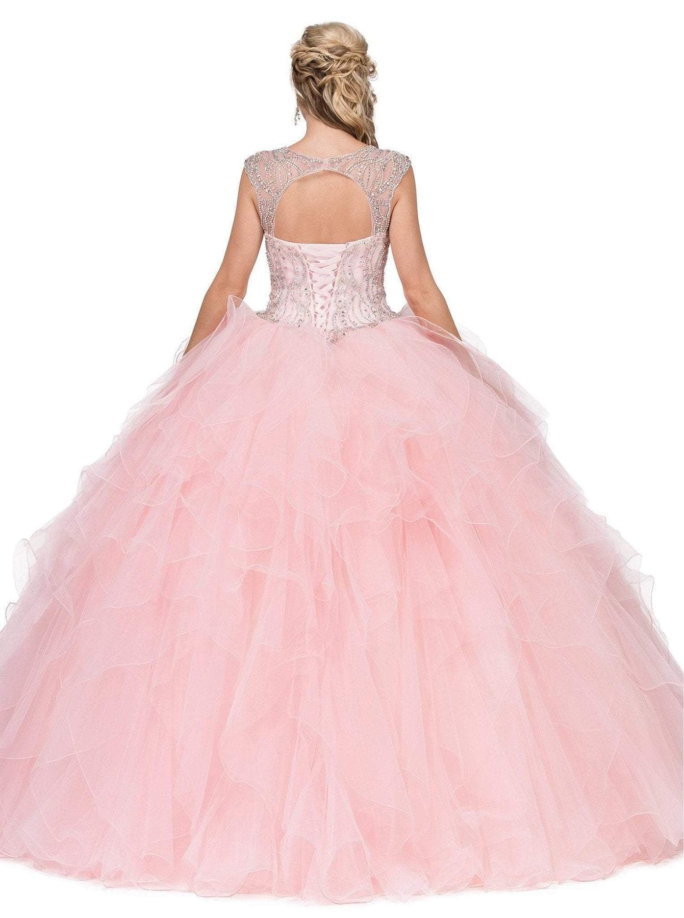 Dancing Queen - 1272 Beaded Sweetheart Ruffled Quinceanera Gown Special Occasion Dress