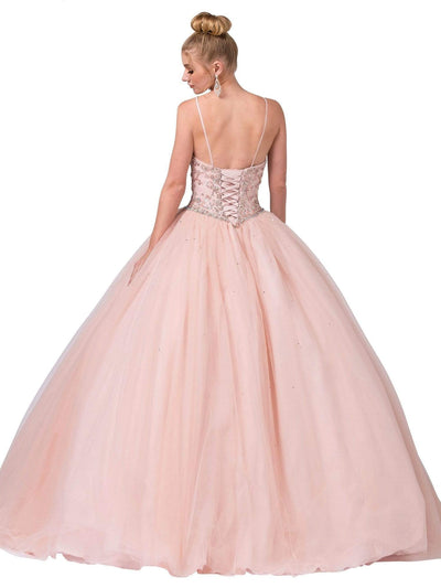 Dancing Queen - 1349 Embellished Halter Ballgown Special Occasion Dress