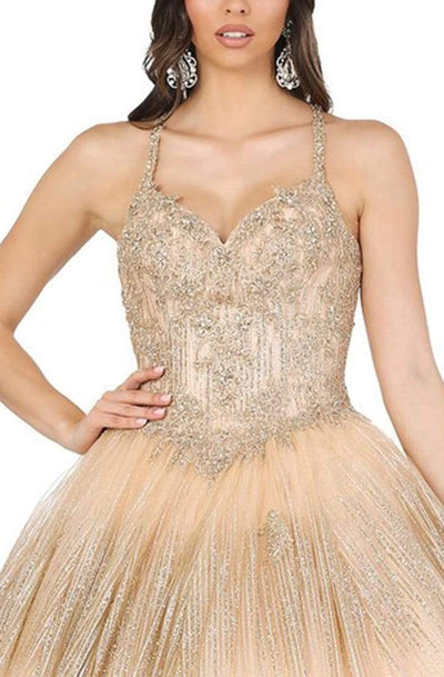 Dancing Queen - 1442 Glitter Sweetheart Quinceanera Dress Quinceanera Dresses