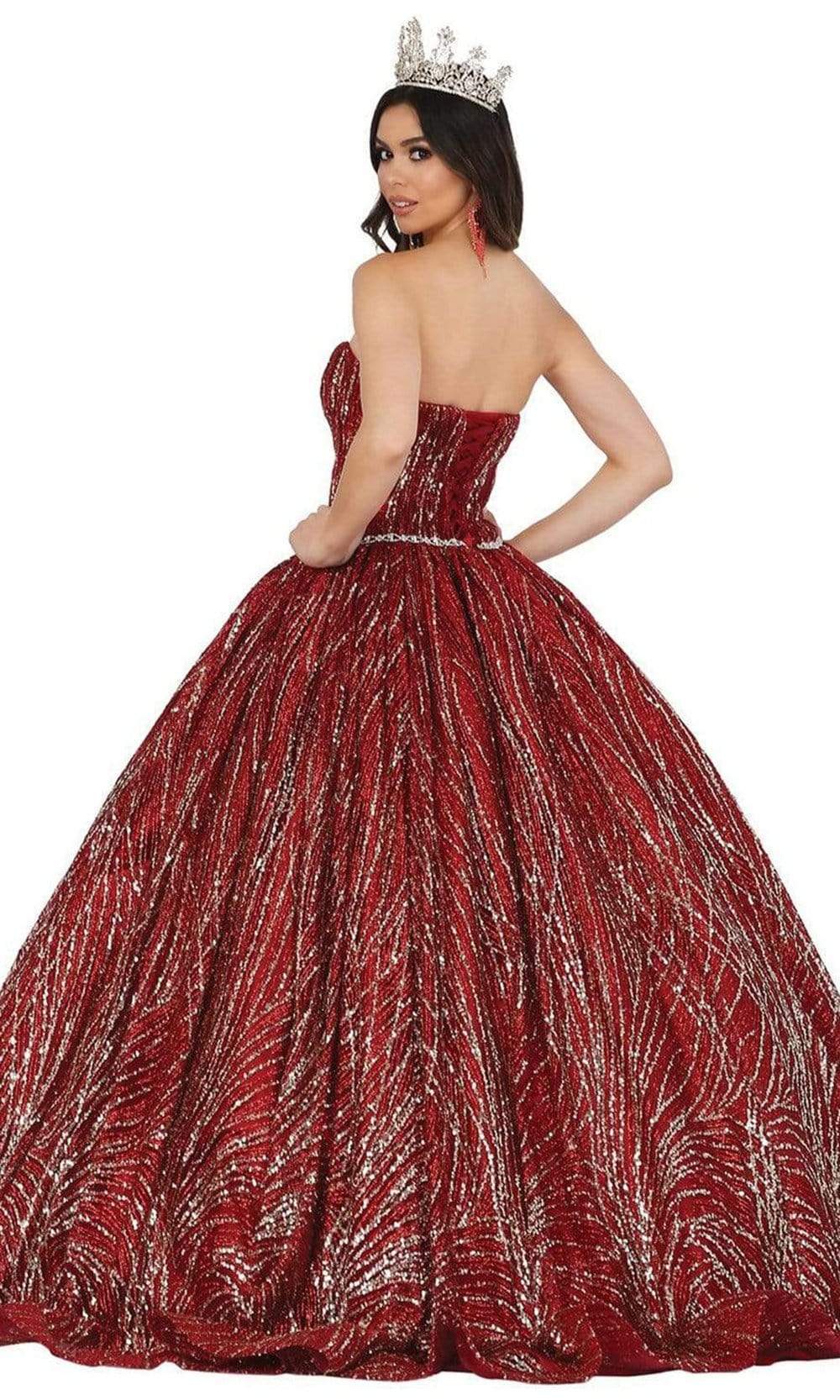 Dancing Queen - 1453 Embellished Strapless Sweetheart Ballgown Quinceanera Dresses