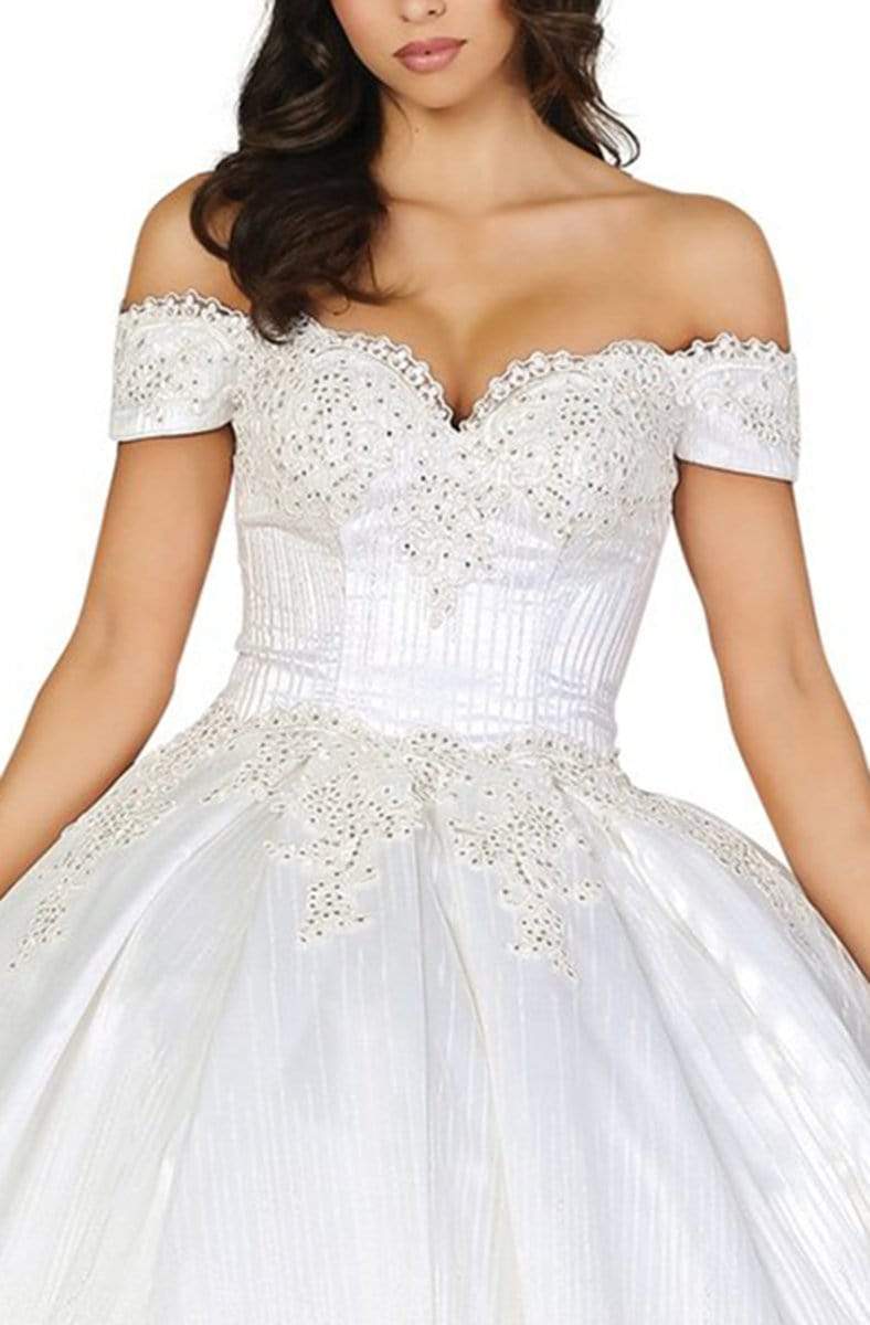 Dancing Queen - 147 Embellished Off-Shoulder Wedding Dress Wedding Dresses