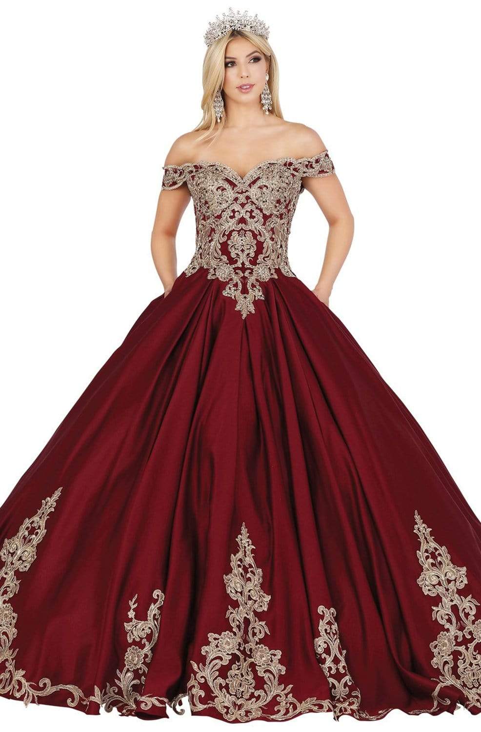 Dancing Queen - Sweetheart Lace-Up Back Ballgown 1498 In Red
