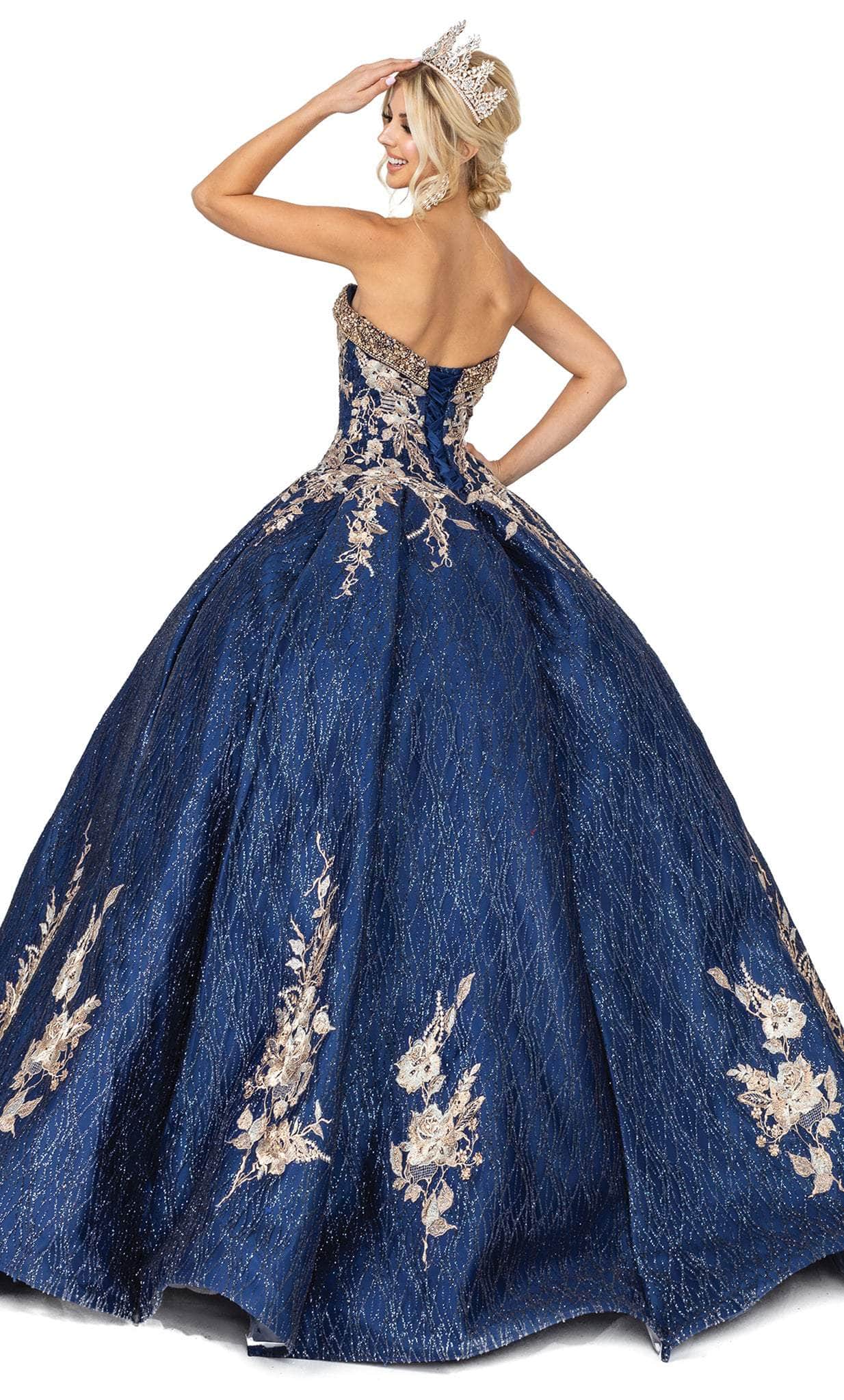 Dancing Queen 1541 - Embroidered Quinceanera Ballgown Long Dresses