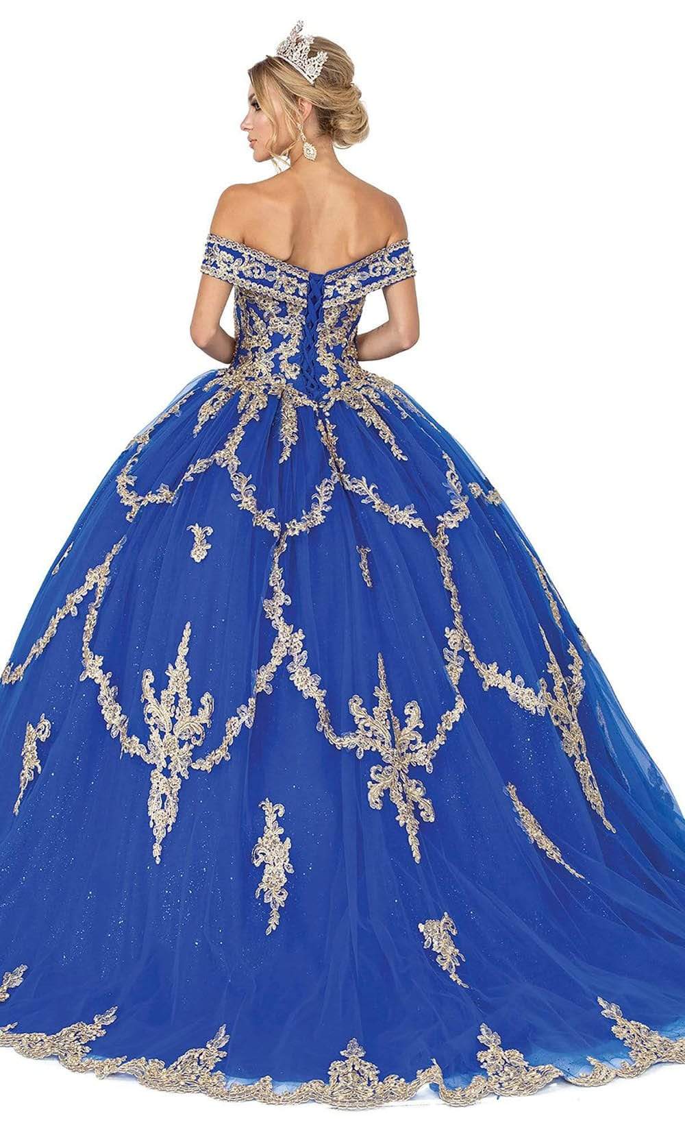 Dancing Queen - 1572 Embroidered Off Shoulder Ballgown Special Occasion Dress