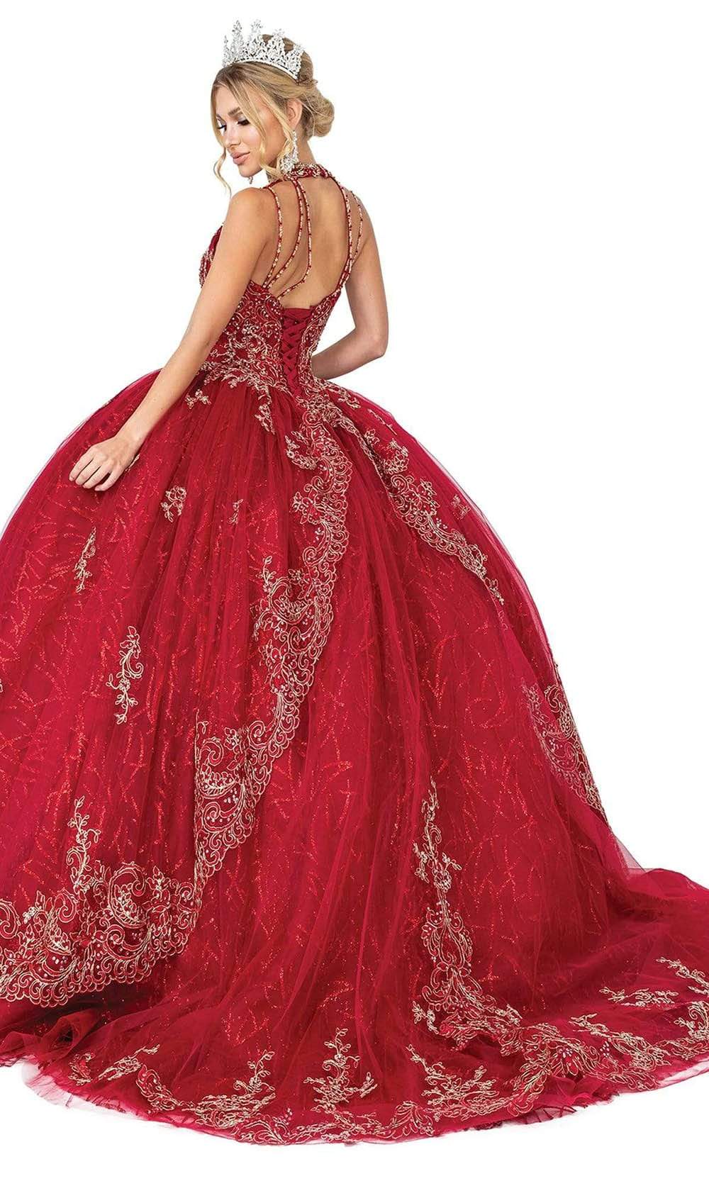 Dancing Queen - 1609 Appliqued Strappy Ballgown Special Occasion Dress