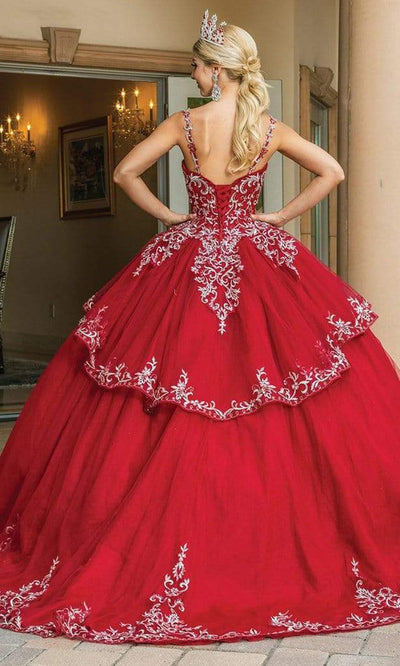 Dancing Queen - 1618 Thin Strap Sweetheart Tiered Ballgown Special Occasion Dress