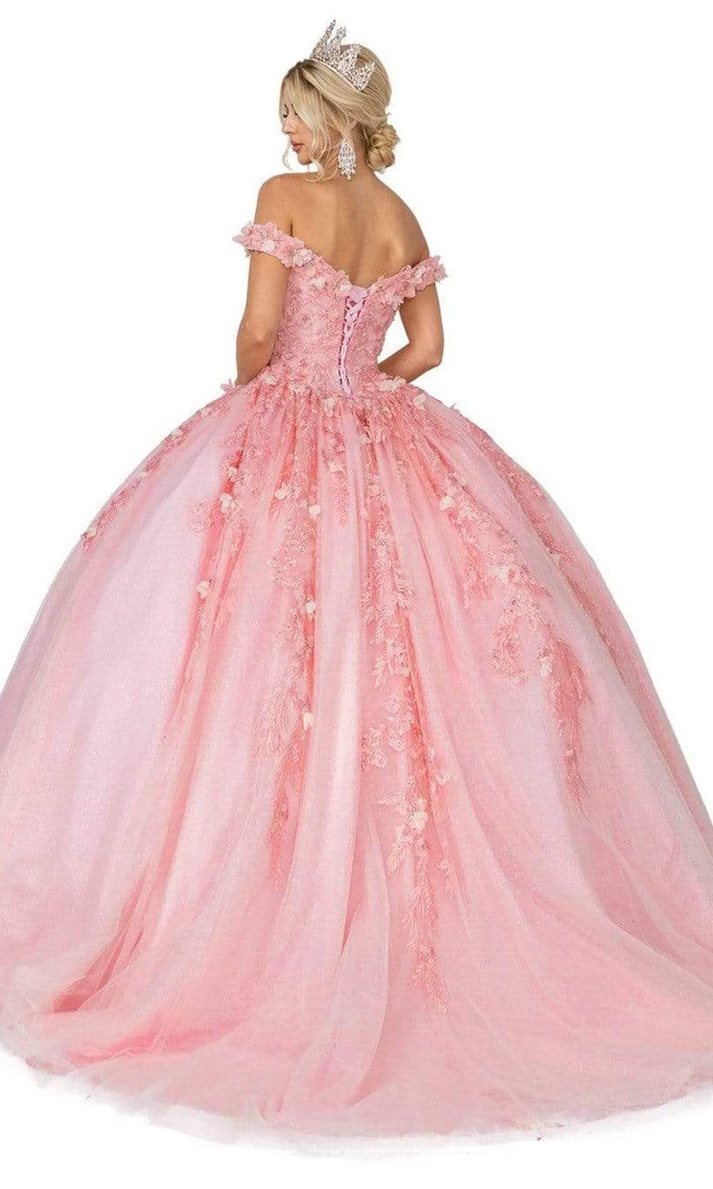 Dancing Queen - 1620 Off Shoulder Floral Ballgown Special Occasion Dress