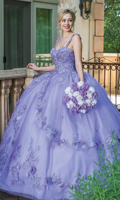 Dancing Queen - 1627 Sweetheart Fit and Flare Ballgown Quinceanera Dresses XS / Lilac