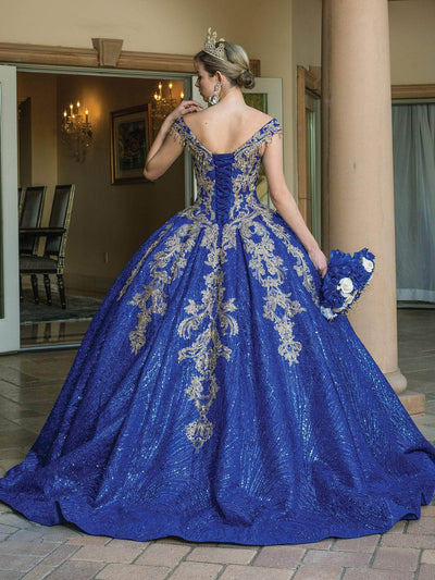 Dancing Queen 1636 - Cap Sleeve Embroidered Ballgown Ball Gowns