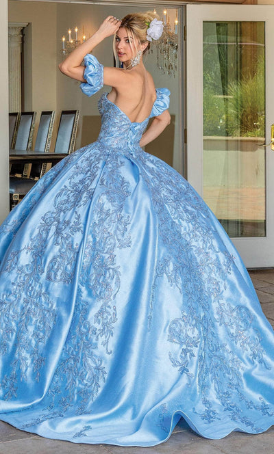 Dancing Queen 1644 - Embroidered Corset Quinceanera Ballgown Ball Gowns