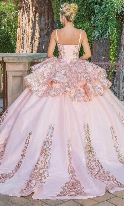 Dancing Queen 1656 - Ornate Peplum Quinceanera Ballgown Ball Gowns