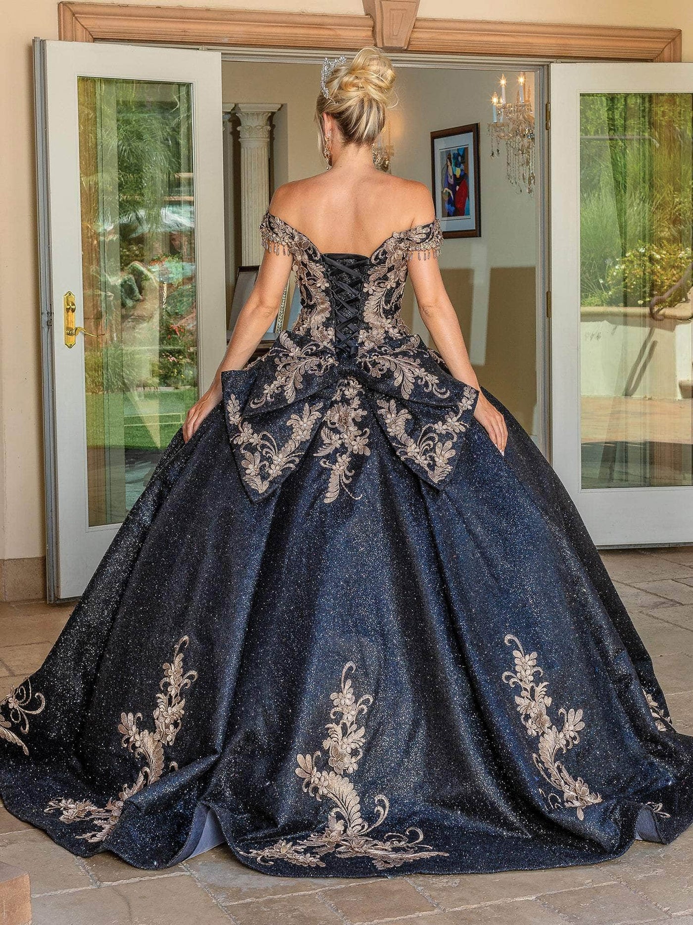 Dancing Queen 1658 - Applique Glitter Quinceanera Ballgown Special Occasion Dress