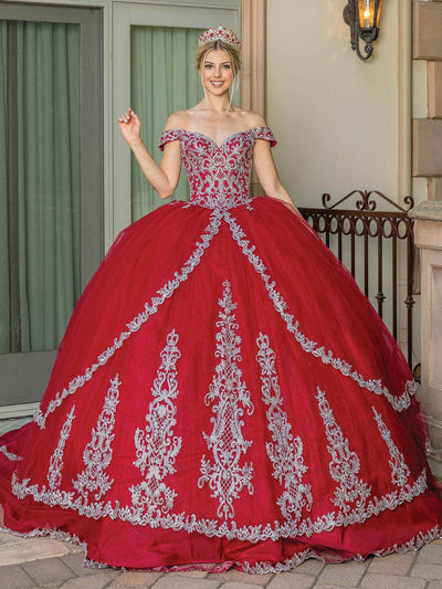 Dancing Queen 1662 - Sweetheart Embroidered Ballgown Ball Gowns