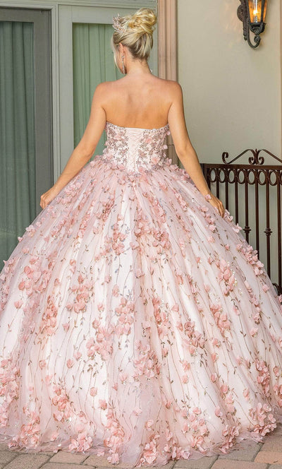 Dancing Queen 1673 - Strapless Embellished Ballgown Quinceanera Dresses