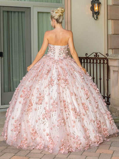 Dancing Queen 1673 - Strapless Embellished Ballgown Quinceanera Dresses