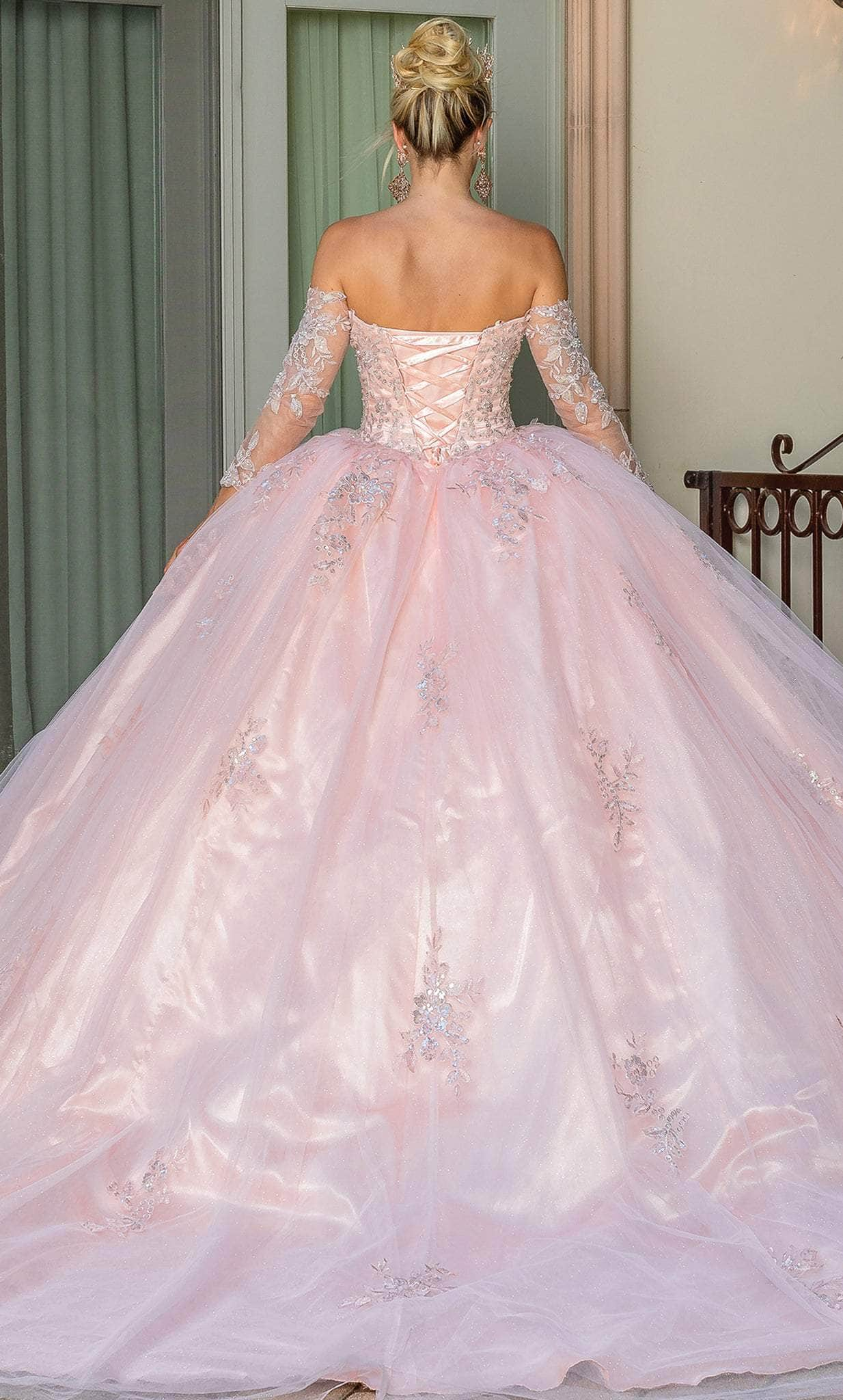 Dancing Queen 1674 - Floral Embroidered Sweetheart Ballgown Quinceanera Dresses