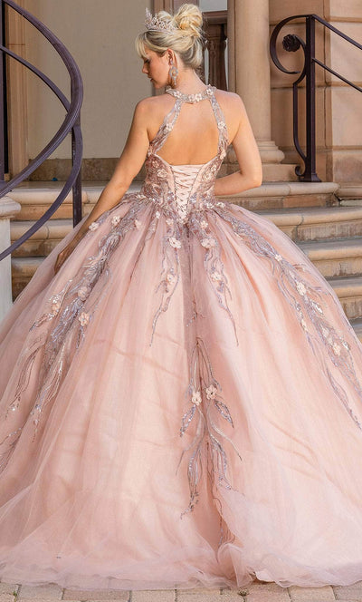 Dancing Queen 1677 - Illusion Halter Quinceanera Ballgown Ball Gowns