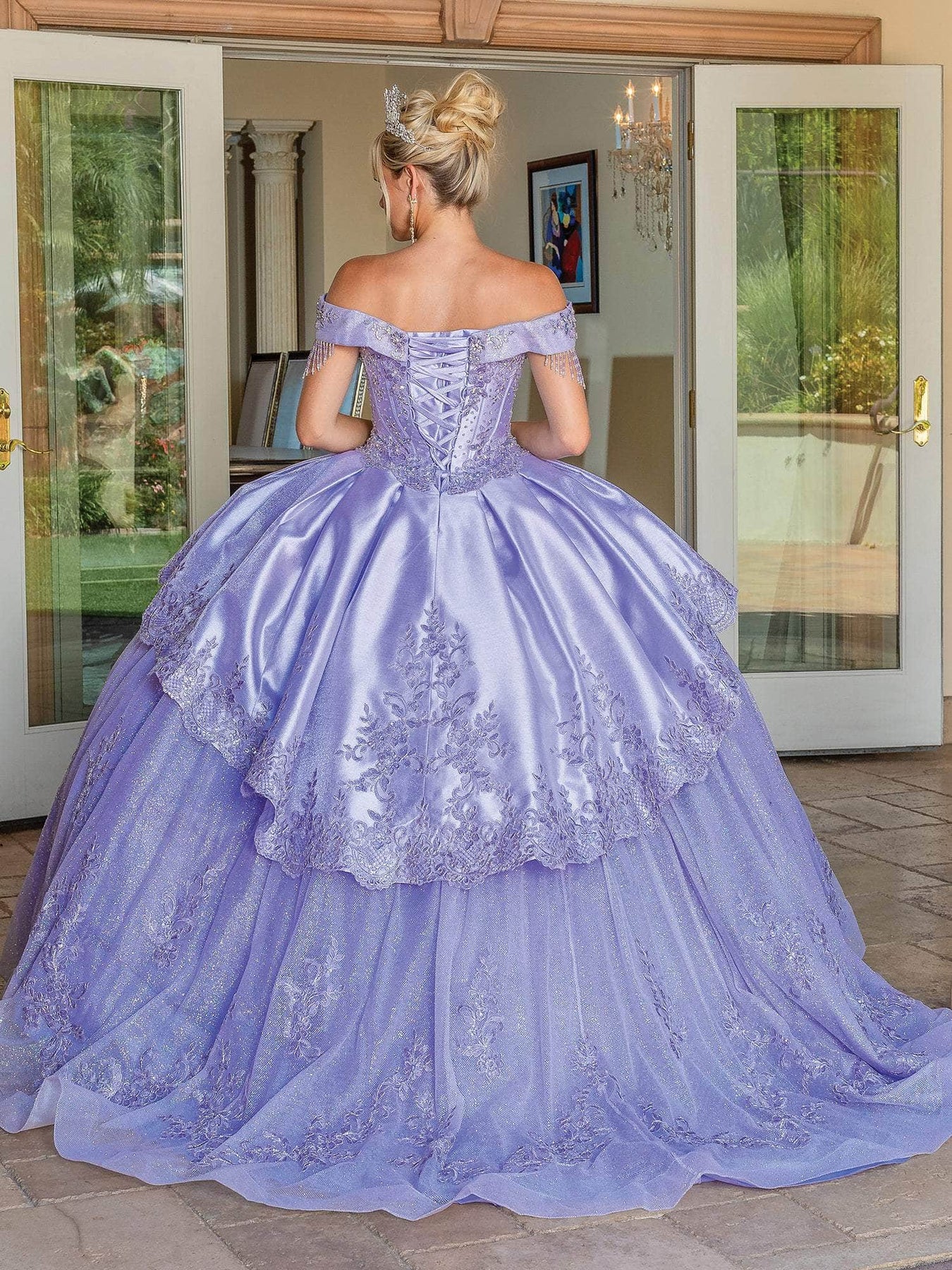 Dancing Queen 1679 - Off Shoulder Corset Quinceanera Ballgown Special Occasion Dress