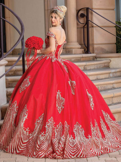 Dancing Queen 1681 - Embroidered Off Shoulder Ballgown Ball Gowns