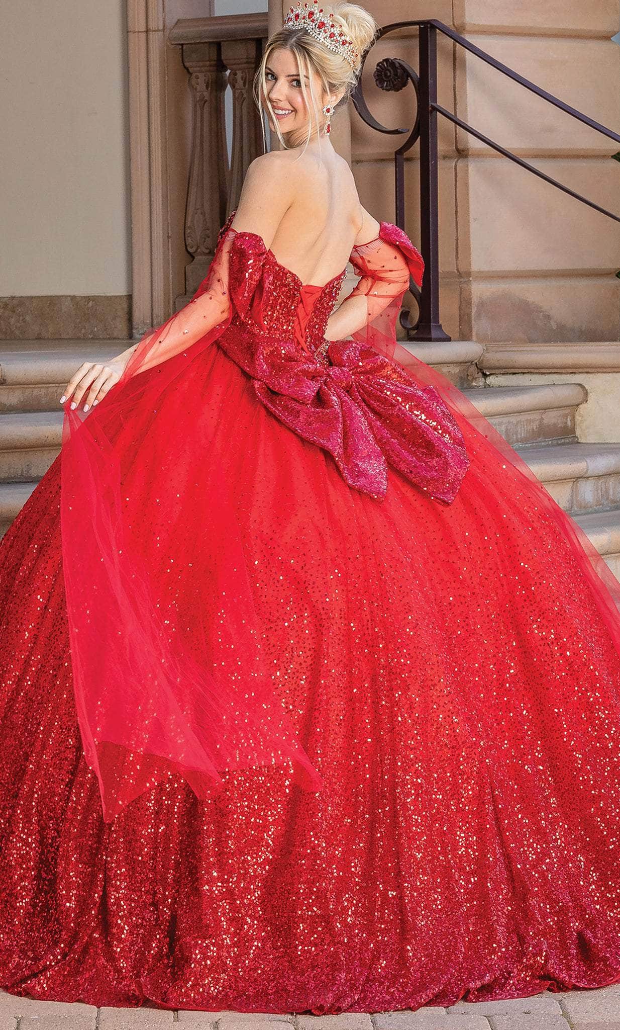 Dancing Queen 1683 - Strapless Sequin Quinceanera Ballgown Ball Gowns