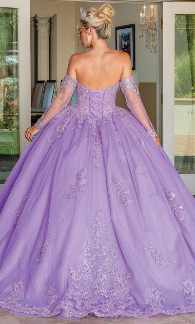 Dancing Queen 1691 - Sweetheart Detachable Cape Ballgown Quinceanera Dresses