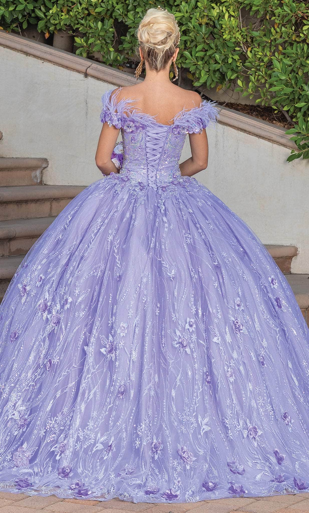 Dancing Queen 1694 - Floral Ornate Quinceanera Ballgown Ball Gowns