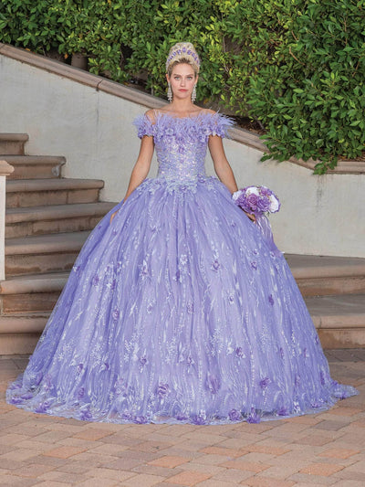 Dancing Queen 1694 - Floral Ornate Quinceanera Ballgown Special Occasion Dress