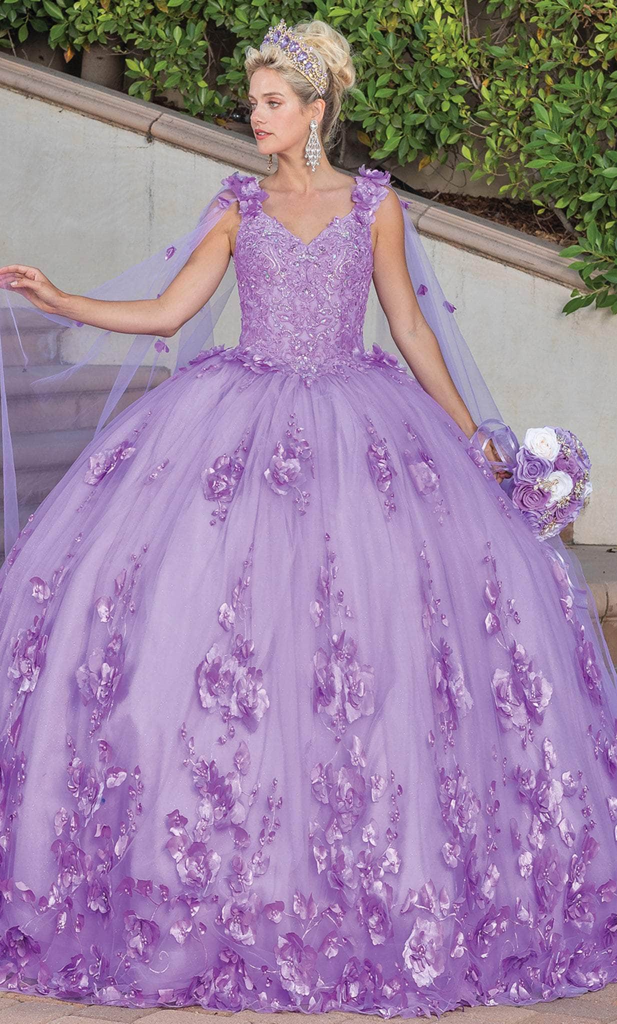 Dancing Queen 1695 - Applique Quinceanera Ballgown Ball Gowns XS / Lilac