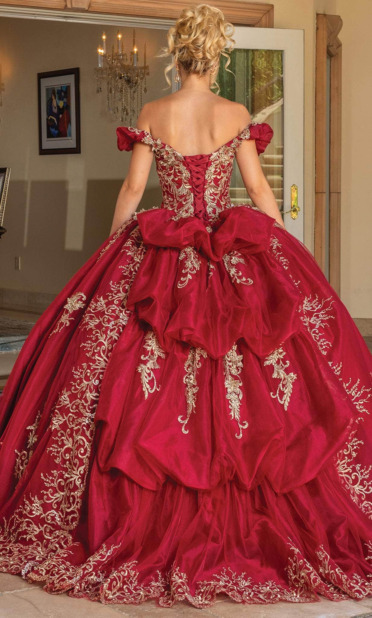 Dancing Queen 1697 - Puff Off Shoulder Quinceanera Ballgown Ball Gowns