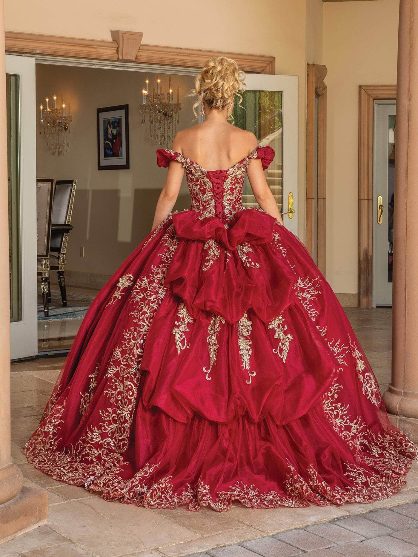 Dancing Queen 1697 - Puff Off Shoulder Quinceanera Ballgown Special Occasion Dress