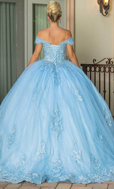 Dancing Queen 1699 - Lace Detail Quinceanera Ballgown Ball Gowns