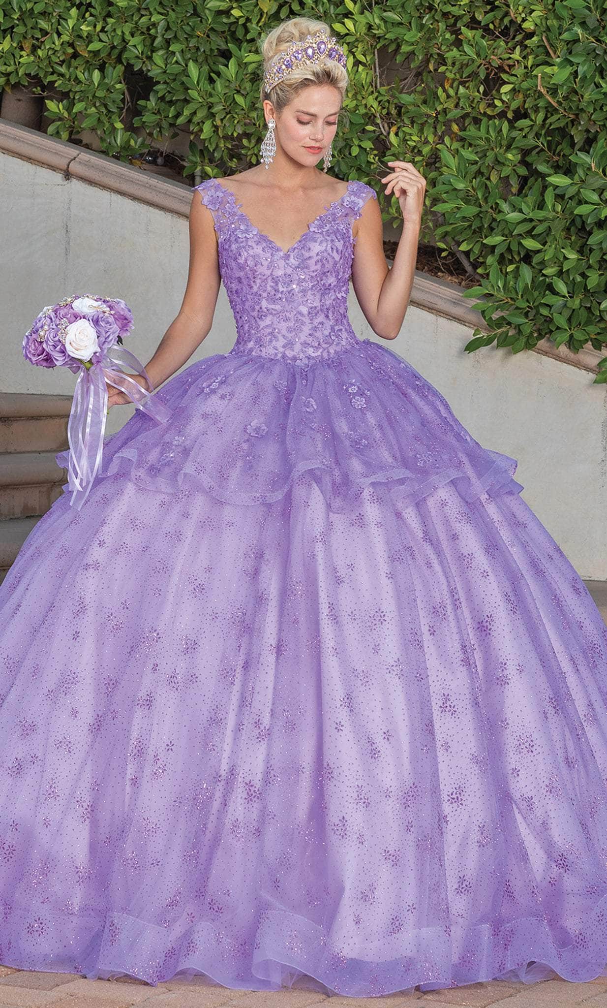 Dancing Queen 1702 - Peplum Quinceanera Ballgown Ball Gowns XS / Lilac