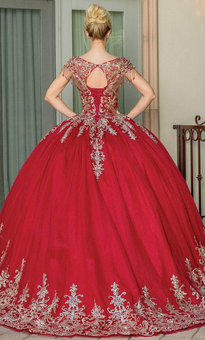 Dancing Queen 1708 - Illusion Bateau Embellished Ballgown Quinceanera Dresses