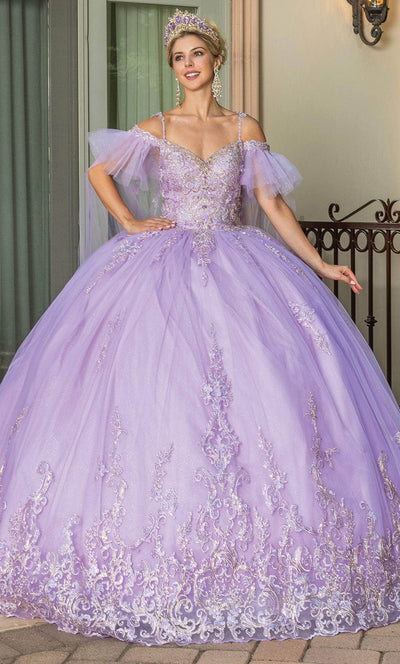 Dancing Queen 1713 - Flutter Sleeve Quinceanera Ballgown Ball Gowns