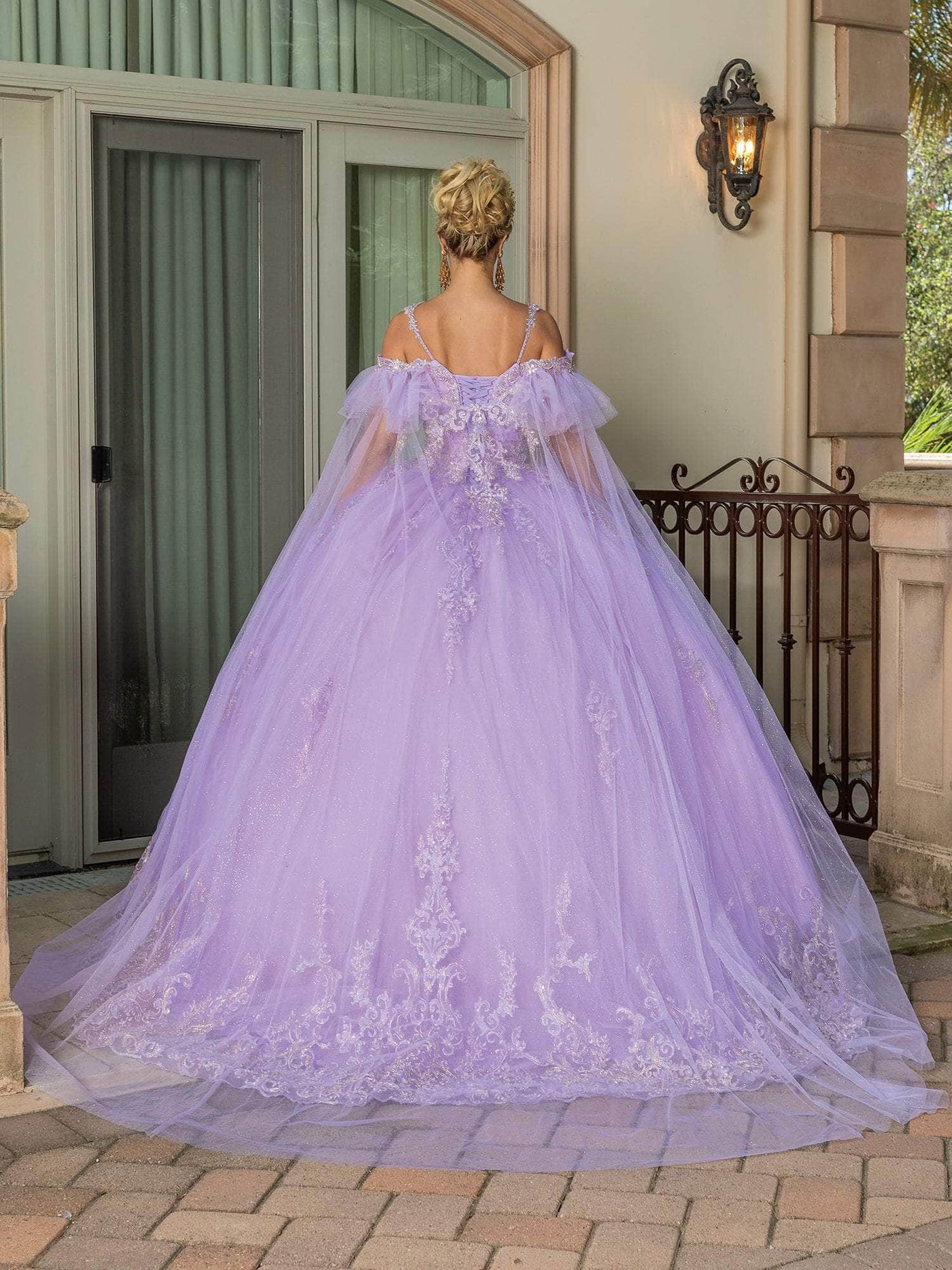 Dancing Queen 1713 - Flutter Sleeve Quinceanera Ballgown Special Occasion Dress