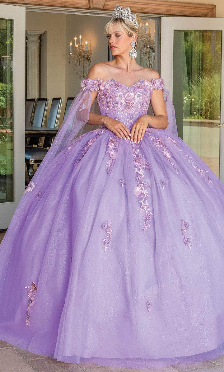 Dancing Queen 1714 - Long Cape Gown Dancing Queen 1714 - Long Cape Gown