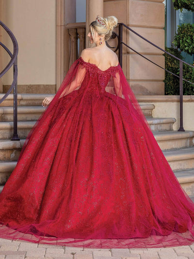 Dancing Queen 1722 - Off-Shoulder Embellished Ballgown Ball Gowns