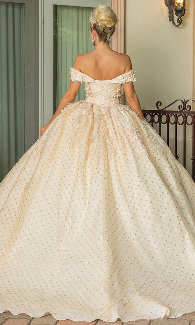 Dancing Queen 1726 - Applique Off Shoulder Quinceanera Ballgown Ball Gowns
