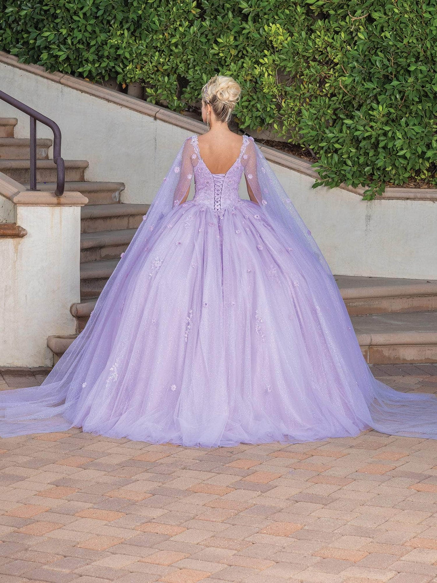 Dancing Queen 1731 - Sleeveless with Cape Ballgown Ball Gowns