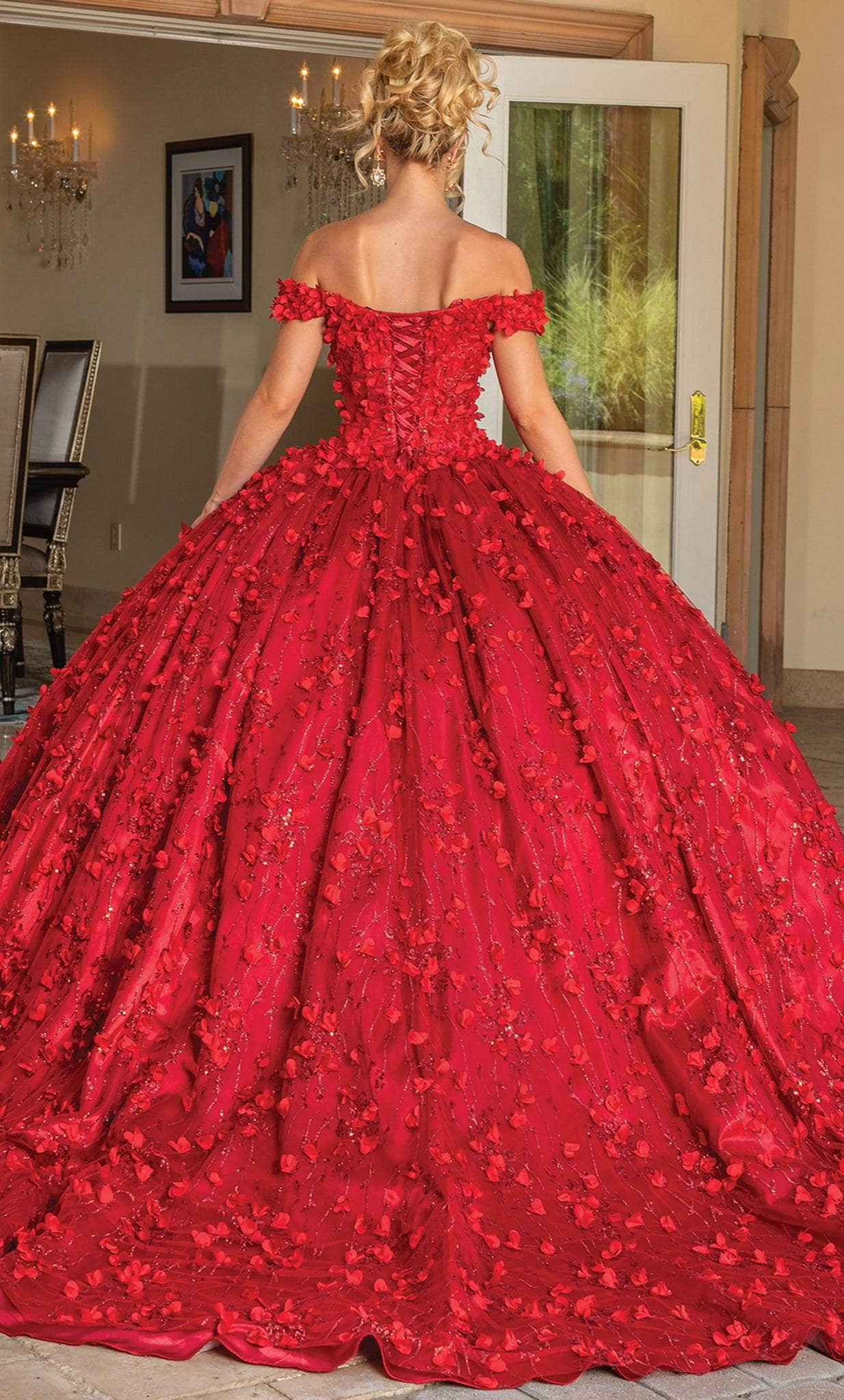 Dancing Queen 1734 - Petal Ornate Quinceanera Ballgown Ball Gowns