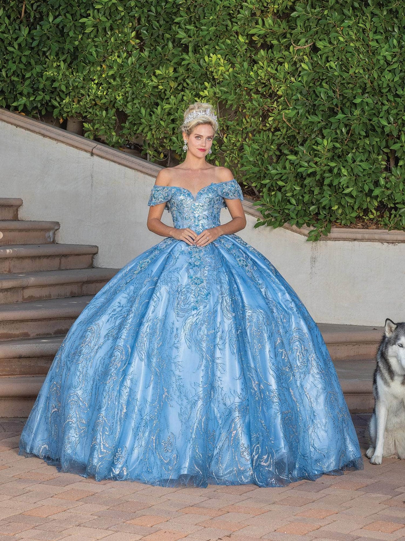 Dancing Queen 1736 - Embellished Off-Shoulder Ballgown Ball Gowns