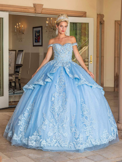 Dancing Queen 1741 - Embellished Off Shoulder Ballgown Ball Gowns