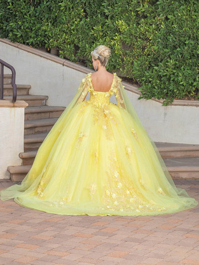 Dancing Queen 1745 - Floral Embroidered Sleeveless Ballgown Ball Gowns