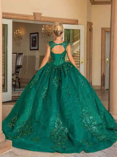Dancing Queen 1758 - Sequined Cutout Back Ballgown Special Occasion Dress