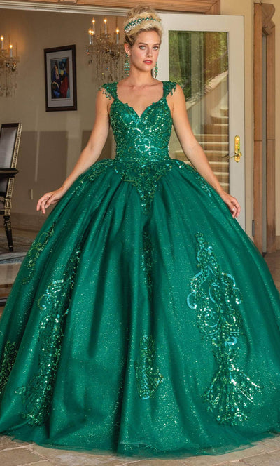 Dancing Queen 1758 - Sequined Cutout Back Ballgown Special Occasion Dress